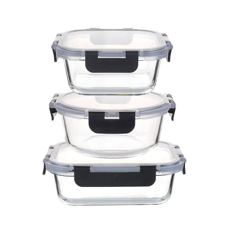 1PC Glass Lunch Box Can Be Heated in The Microwave for Work with Lunch Box and Student Meal Box