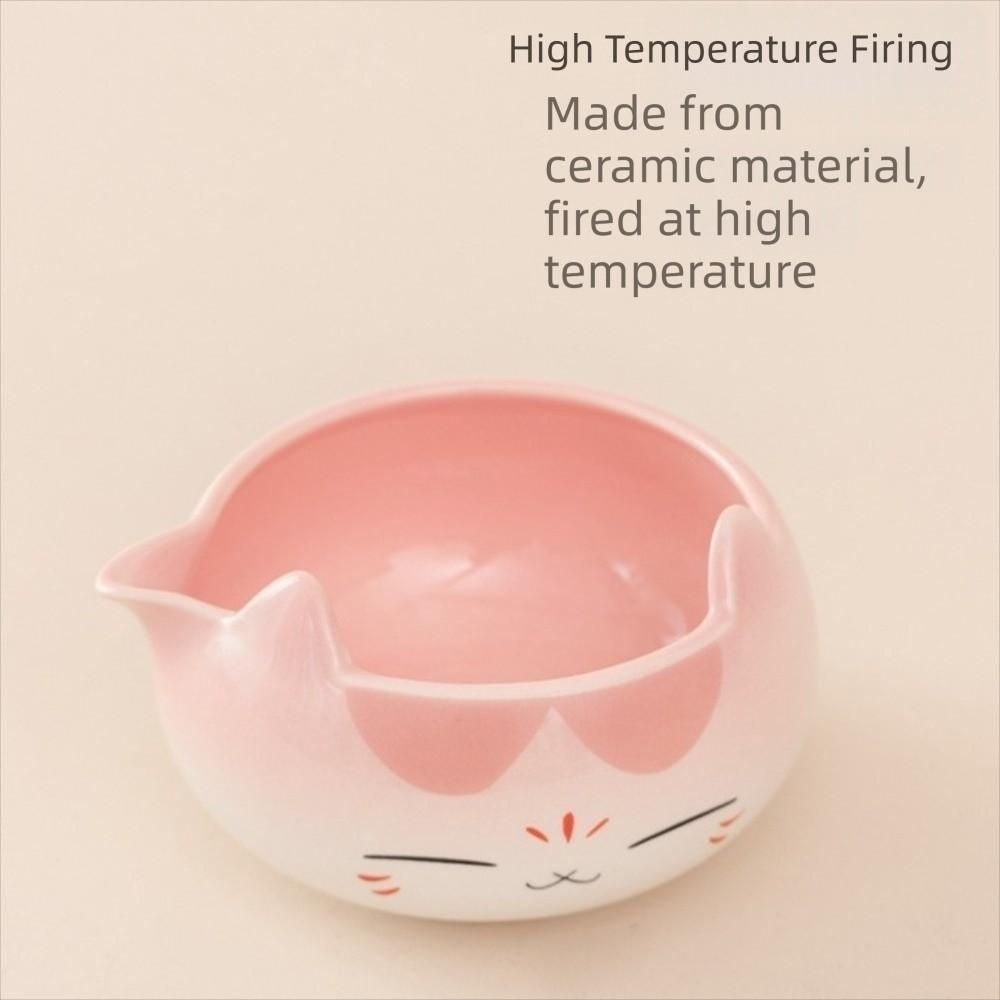 2/5/7pcs Ceramic Bowl Matcha Tea Set Pink Color Five Piece Set Cat Ear Tea Bowl Gift Box Bamboo Whisk Japanese Tea Whisk