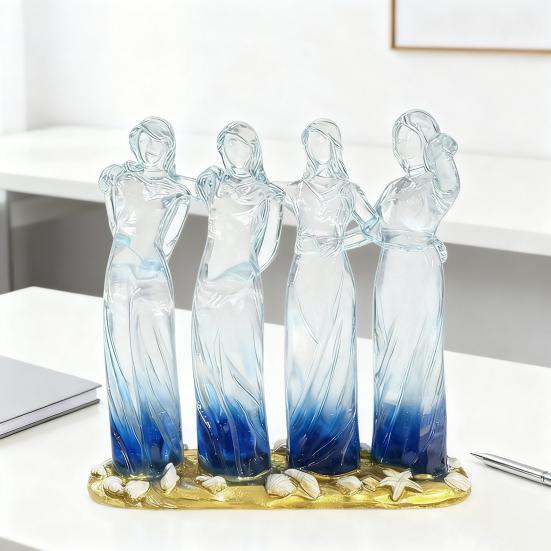 Freundschaftsfeier Skulptur Klar Geschnitzt Zwei/Drei/Vier Schwestern Statue Figur Dekoration Frauen Freunde Beste Freundinnen Weibliche Geburtstags-Weihnachtsgeschenke