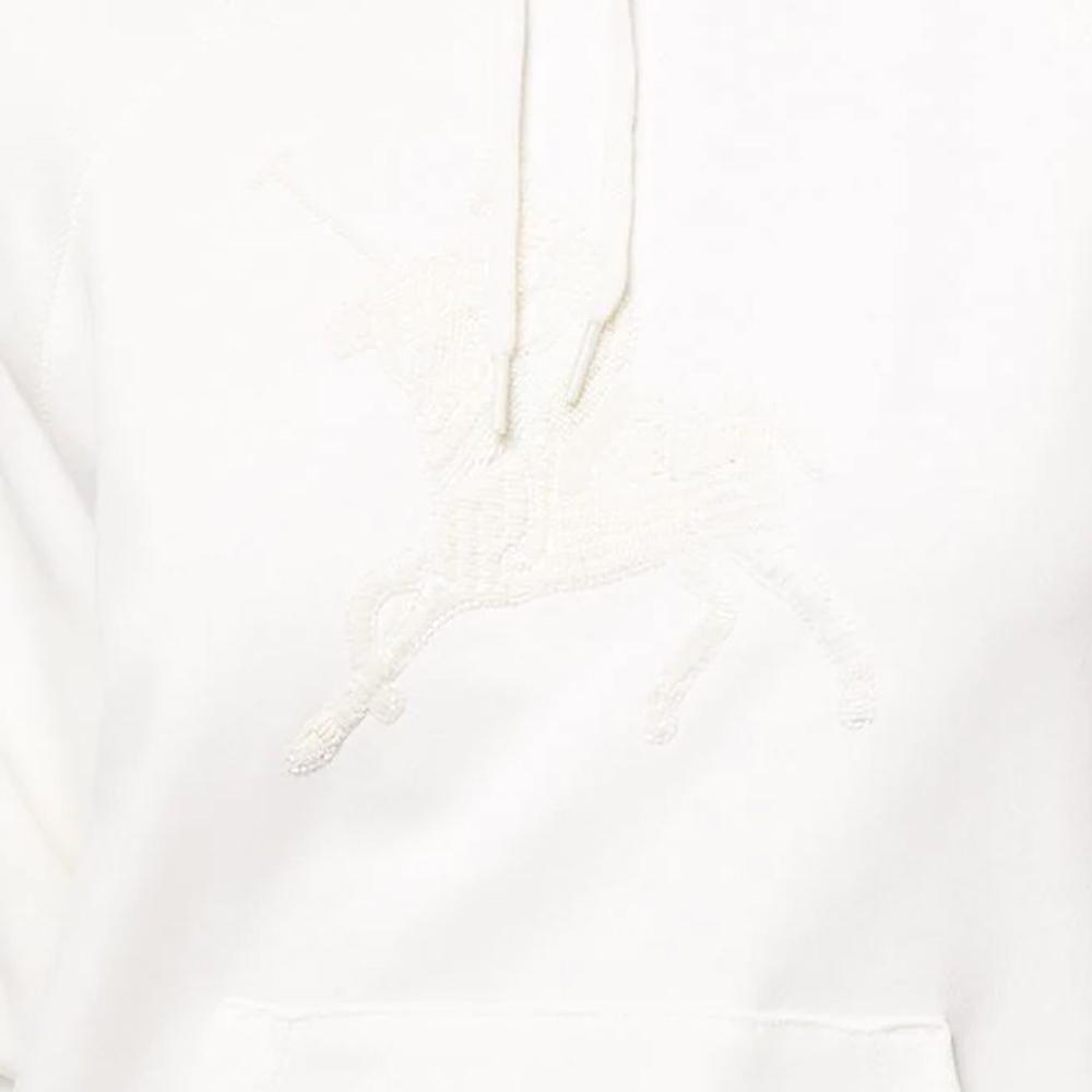 Polo Ralph Lauren FW21 Embroidered Logo Drawstring Hoodie Women hoodies White 211827881-001