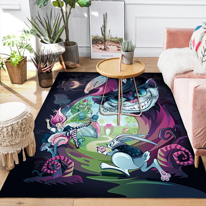 Cute Cartoon Cheshire Cat Rug Floor Mat for Living Room or Bedroom Soft and Comfortable Carpet a Gift for Birthday and Holiday.SFF0917352