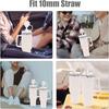 4 PCS Flower Straw Covers Toppers for Stanley Cups 30&40 Oz Tumbler Accessories, Adjustable Straw Covers, Silicone Straw Caps for Stanley Cups