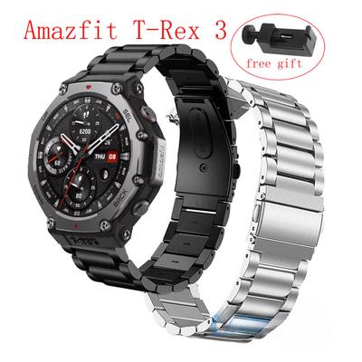 Metal Stainless Steel Strap for Amazfit T-REX 3 T-REX3 Smart Watch Wristband Watchband Bracelet Accessories