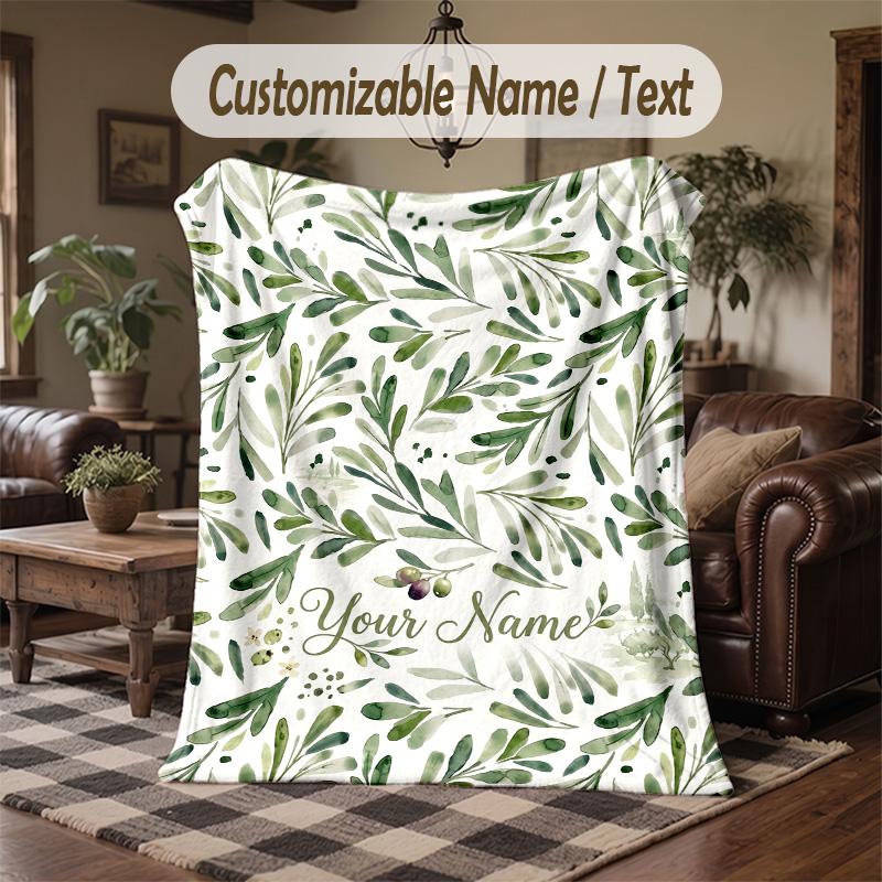 Gothic Moth Skulls Theme Throw Blanket Custom Name Text Personalized Blanket Soft Cozy Blanket for Home Sofa Bed