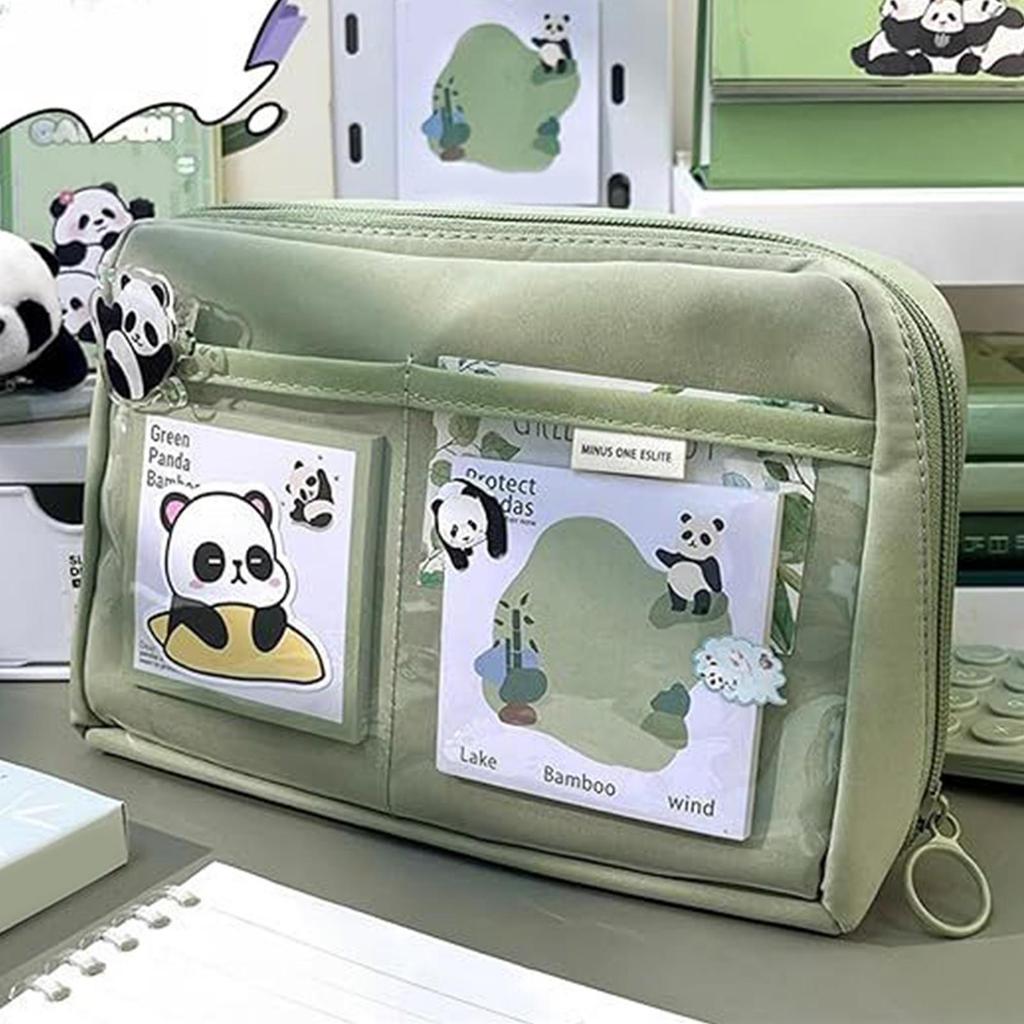 Piccolo Set di Cancelleria Panda Astuccio per Studenti Adesivi Matita Cancelleria Regalo Materiale per l'Apprendimento Strumenti Completi per la Scrittura Accessori