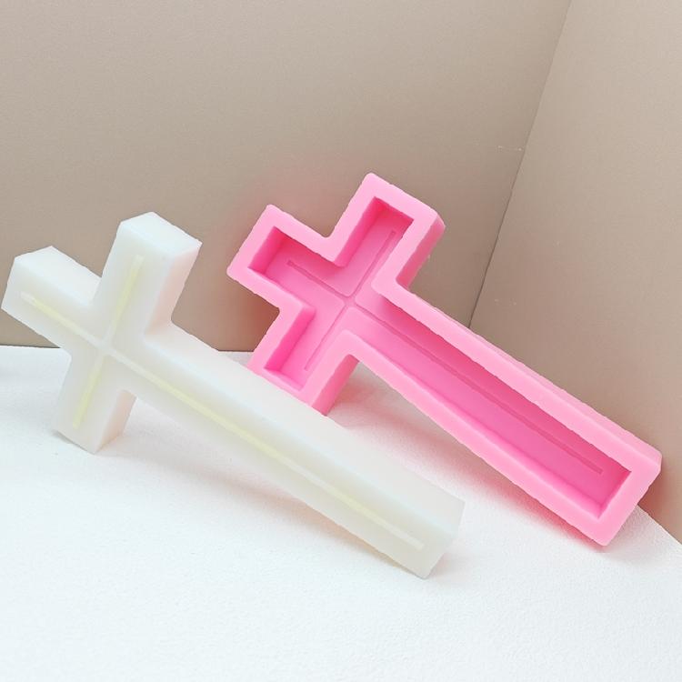 Formy na svíčky ve tvaru kříže pro výrobu mýdla, čokolády, svíček, vánoční dárek