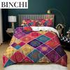 Bohemian Bedding Collection Boho Flowers Duvet Cover Exotic Nationality Pillowcases Queen King For Woman Couple Bedroom Decorations
