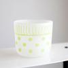 OLOEY Japanese Style Frosted Polka Dot Glass Cup