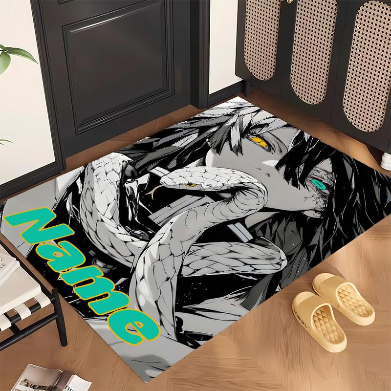 Obanai (1) Personalized Name Office Carpet Stylish Decor for Living Room Bedroom Kitchen