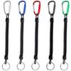 Corde de pêche - AIMOONSA - Pack 5 - Élastique rétractable spiralé - Multicolor - Anneau inox anticorrosion