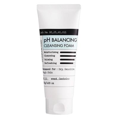 Panthenol 2% pH Balancing Cleansing Foam 120g – Mild Low-pH Cleanser with Green Tea Water, Hydrating Barrier Care, Vegan, Korean