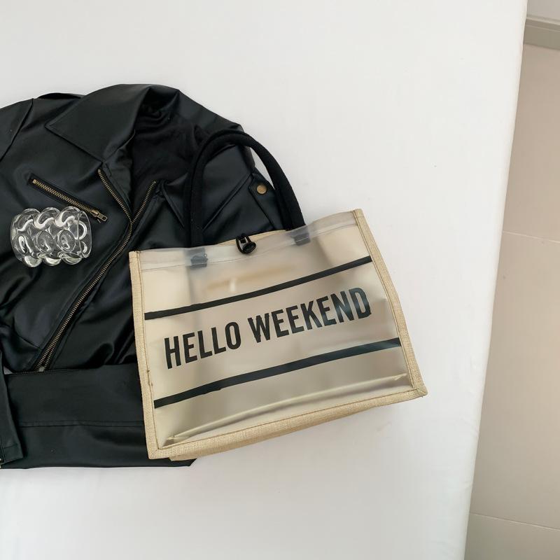 

Simple and fashionable large-capacity tote bag 2024 summer new simple niche design handbag student class bag