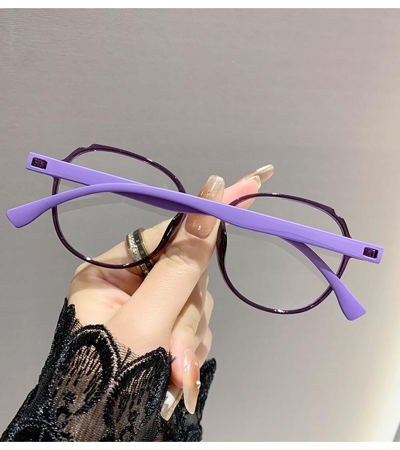 Fashionable Round Ultra Light Reading Glasses Women Anti Blue Light Purple Big Frame Presbyopia Glasses Men Eyewear +1.0 +1.5