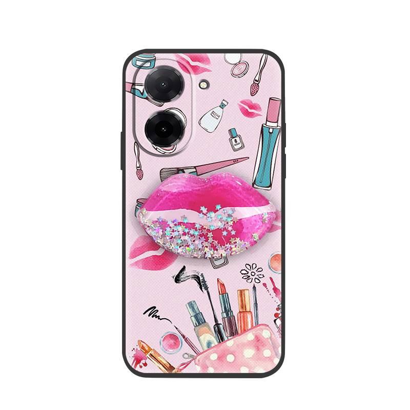 Anti-knock Soft Case Phone Case For Redmi A5 4G/Xiaomi Poco C71 4G Rotatable stand Cartoon Skin feel silicone Simplicity