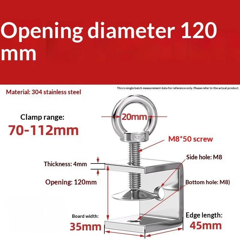 Galvanized Carbon Steel Tiger Clamp Multiple Shapes Open Height 20-130Mm Thickened Material Fixed Fixture Clamping Device