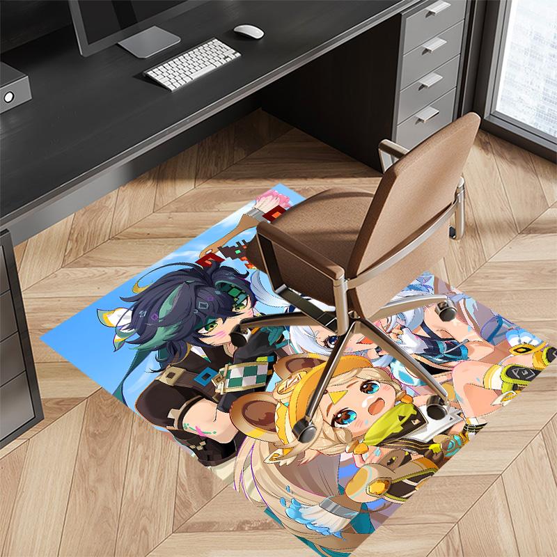 Genshin Impact characters Printed Absorbent Washable Carpet, Non-Slip Bathroom Mats, Kitchen Rugs, Yoga Mat,Living Room Entrance, Camping Picnic Rugs