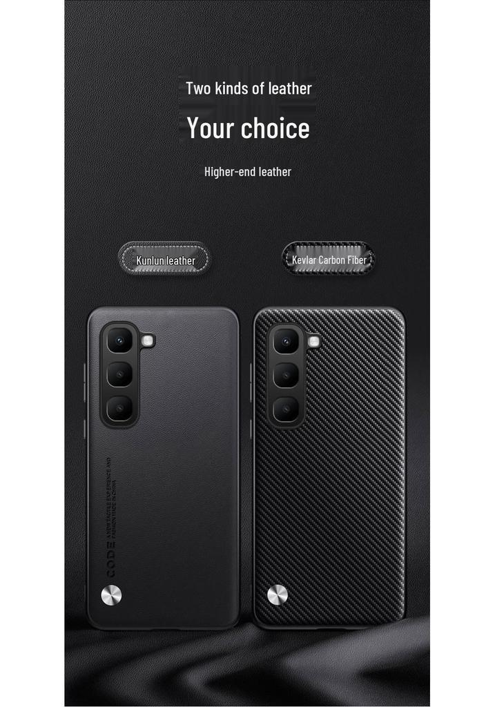 Infinix HOT 70 Phone Case: Business Anti-Fall Plain Leather Cover