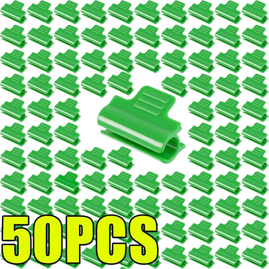 Plant Garden Tunnel Hoop Clamps For Fix Greenhouse Accessories With Insulation Film Plants Roots Stems Support Frame Green Clips