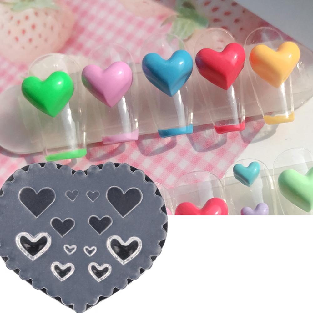 Bowknot Nail Carving Decor Heart Fingernail Love Ornament Stamping  Stencil