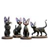 6pcs/set Cartoon Black Cat Jiji Gigi Figure PVC Action Toy Doll Model Set Black Cat Hayao Miyazaki Figure Toy kids birthday gift
