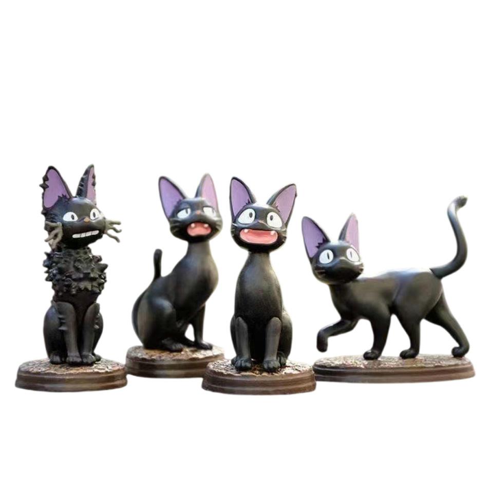 6pcs/set Cartoon Black Cat Jiji Gigi Figure PVC Action Toy Doll Model Set Black Cat Hayao Miyazaki Figure Toy kids birthday gift