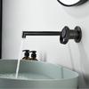 Wall Mounted Basin Faucets Brush Gold Bathroom Round Lever Sink Faucets Hot Cold In-wall Mixer Water Tap