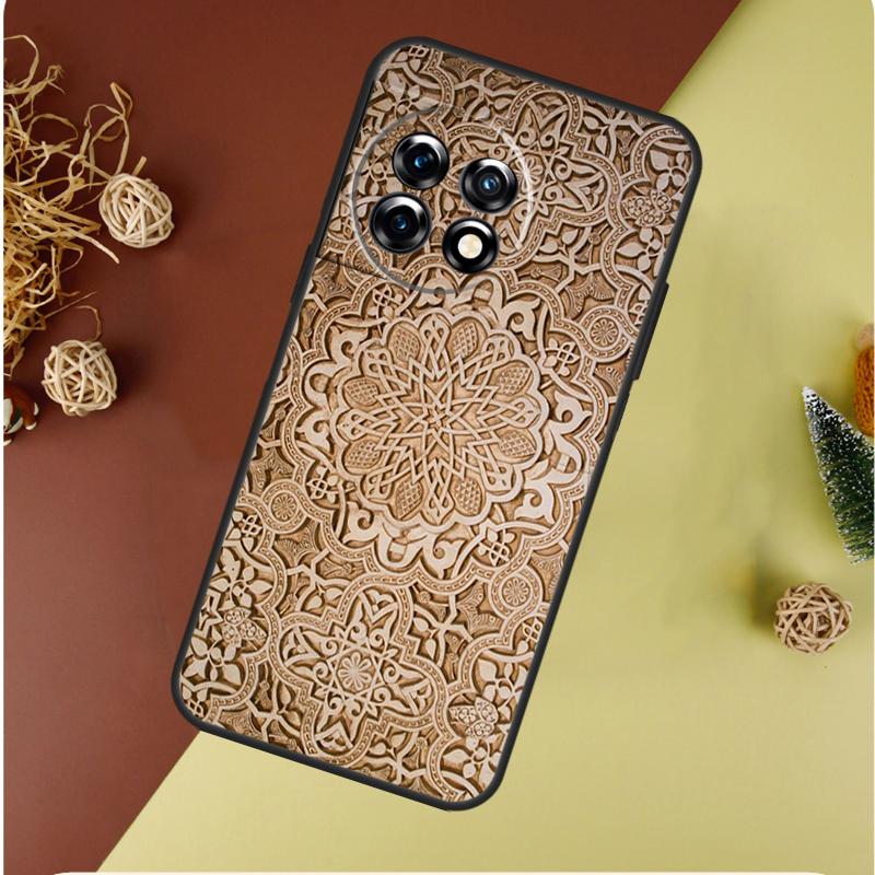 Indian Floral Henna Mandala For OnePlus Nord CE 4 3 2 Lite N20 N30 9 10 Pro 8T 9RT 10T 10R 13R 12R 11 12 13 Phone Case