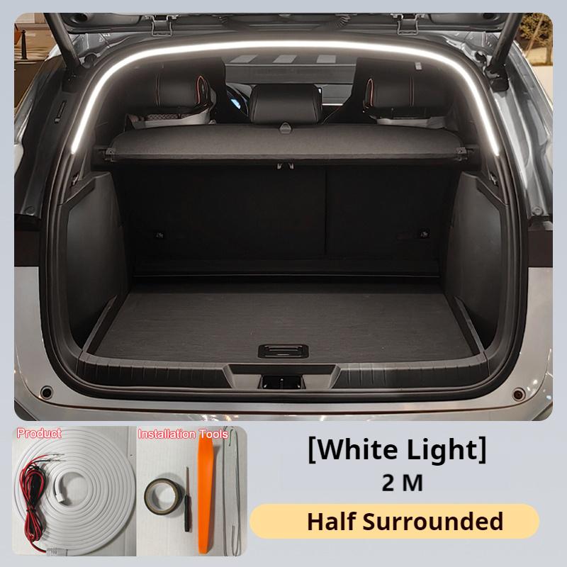 Освещение багажника автомобиля Подходит для Chevrolet Suburban Атмосферная подсветка багажника Модифицированная световая панель Аксессуары для интерьера автомобиля White light-2M