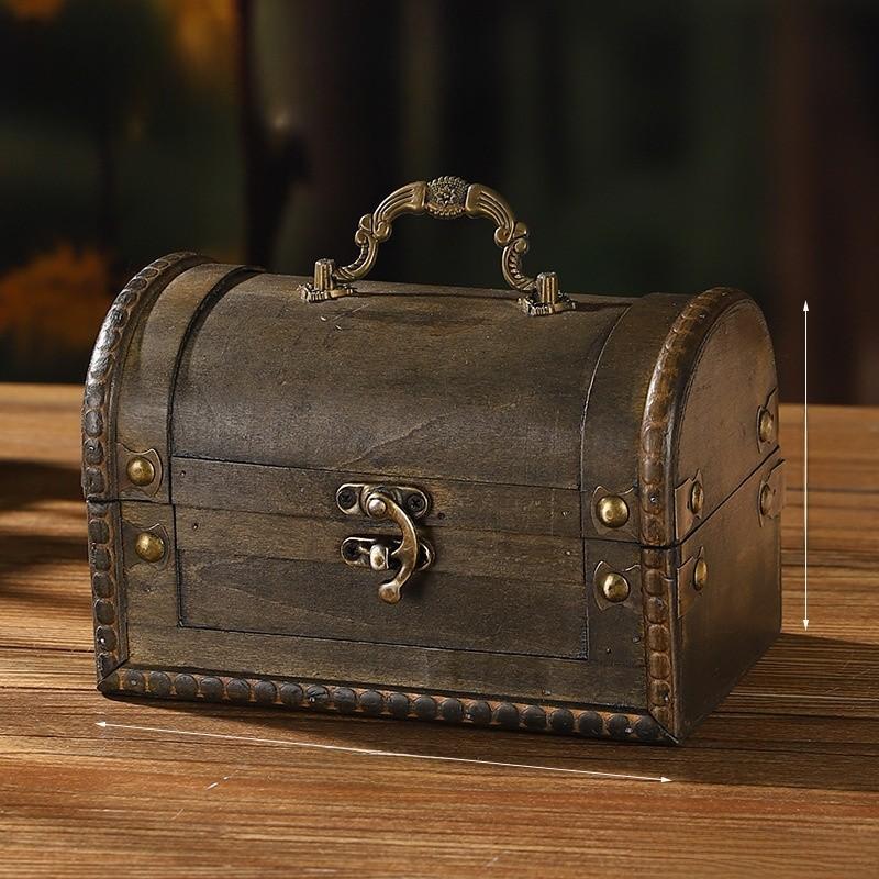 Storage Wooden Classic Box With Lid For Desk And Home Decoration Organization