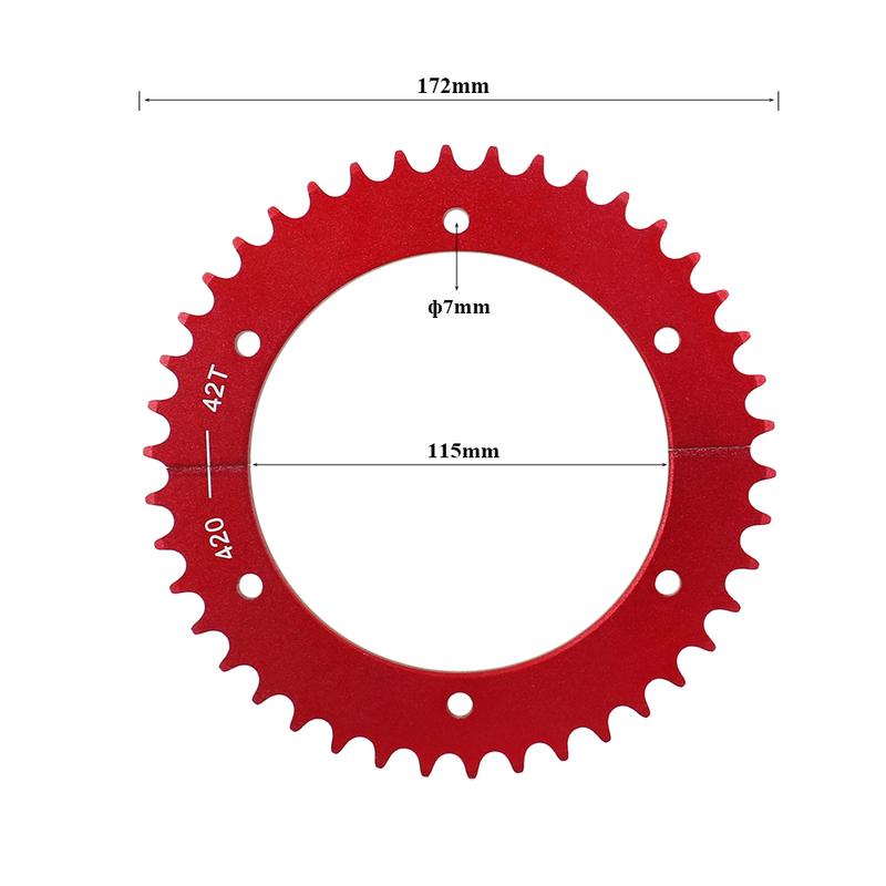 #420 Chain 42T Split Aluminum Sprocket For Predator 212cc 196cc 420cc 389cc 301cc 79cc 98cc 6.5hp 7.0hp 13hp 15hp 3.0hp Go Kart