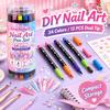 Vivid Color Nail Marker Dual Tip Nail Drawing Pen Set Portable Nail Art Pen  Salon Manicure