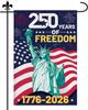 Years America Garden Ag, Double-Sided USA Anniversary Patriotic Ag American 1776-2026 Semiquincentennial Banner for Outs