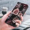 Rosa Chinensis Jacq Pattern Shockproof Card Slots PU Leather Wallet Phone Case for iPhone,Samsung,Huawei,Xiaomi,Moto,Oppo,Google,Nokia,LG,Oppo...