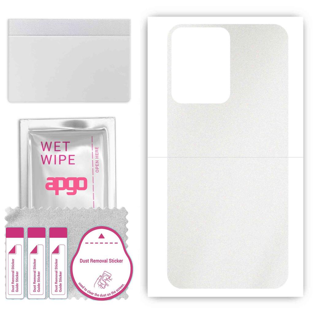 apgo Protective Skin Sticker for the back compatible with Vivo Y77E T1, Wrap Film, Foil, Vinyl - Pattern Matte Transparent