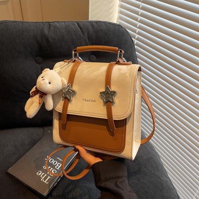 Niche Retro Texture Handheld Women's Bag 2025 New Student Class Advanced Multi-purpose Backpack
