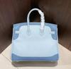 High-end Custom Top Layer Swift Cowhide Lace Edge Genuine Leather Women's Bag Patchwork High-end Handbag