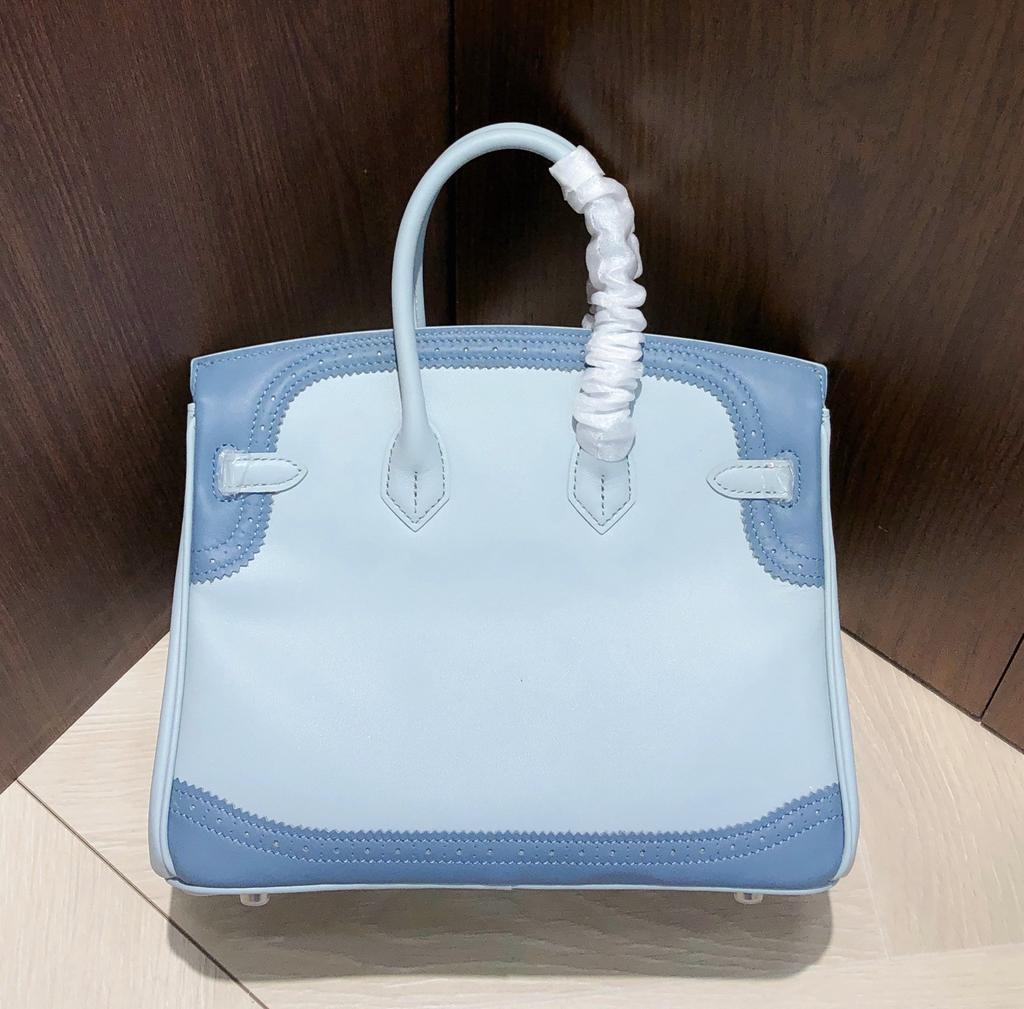 High-end Custom Top Layer Swift Cowhide Lace Edge Genuine Leather Women's Bag Patchwork High-end Handbag