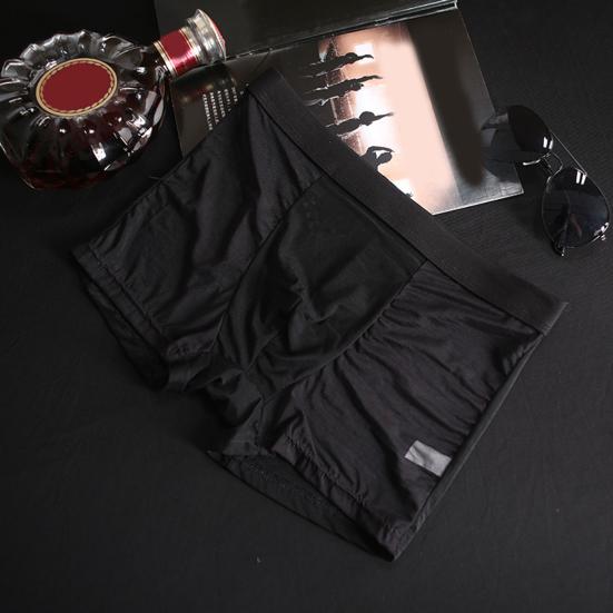 Pánské boxerky se středním pasem, pohodlný střih, vysoká elasticita, šortky, kalhotky, krajková síťovina, bezešvé spodní prádlo