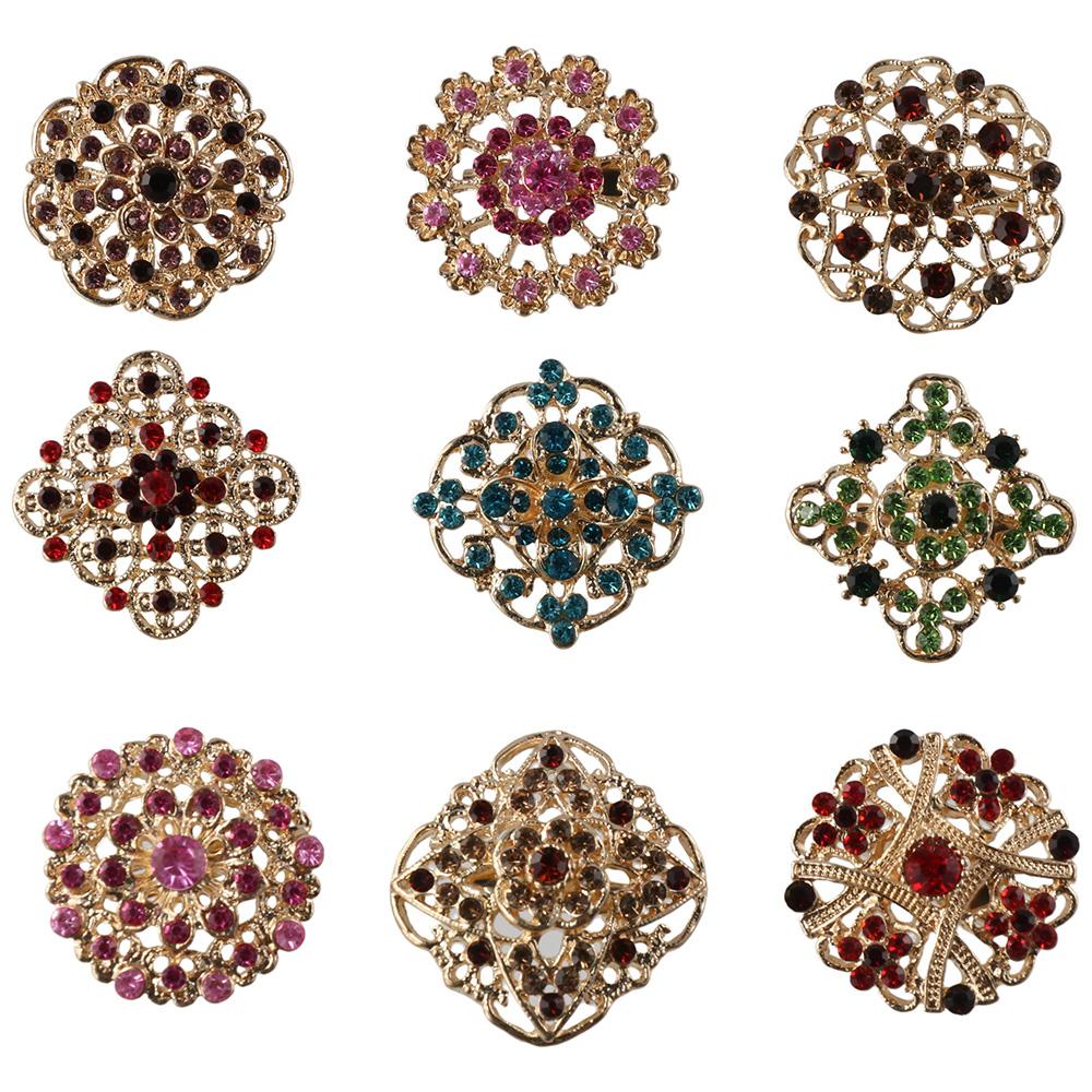 

Броши и булавки со стразами, Золотая брошь, брошь своими руками, брошь, букет