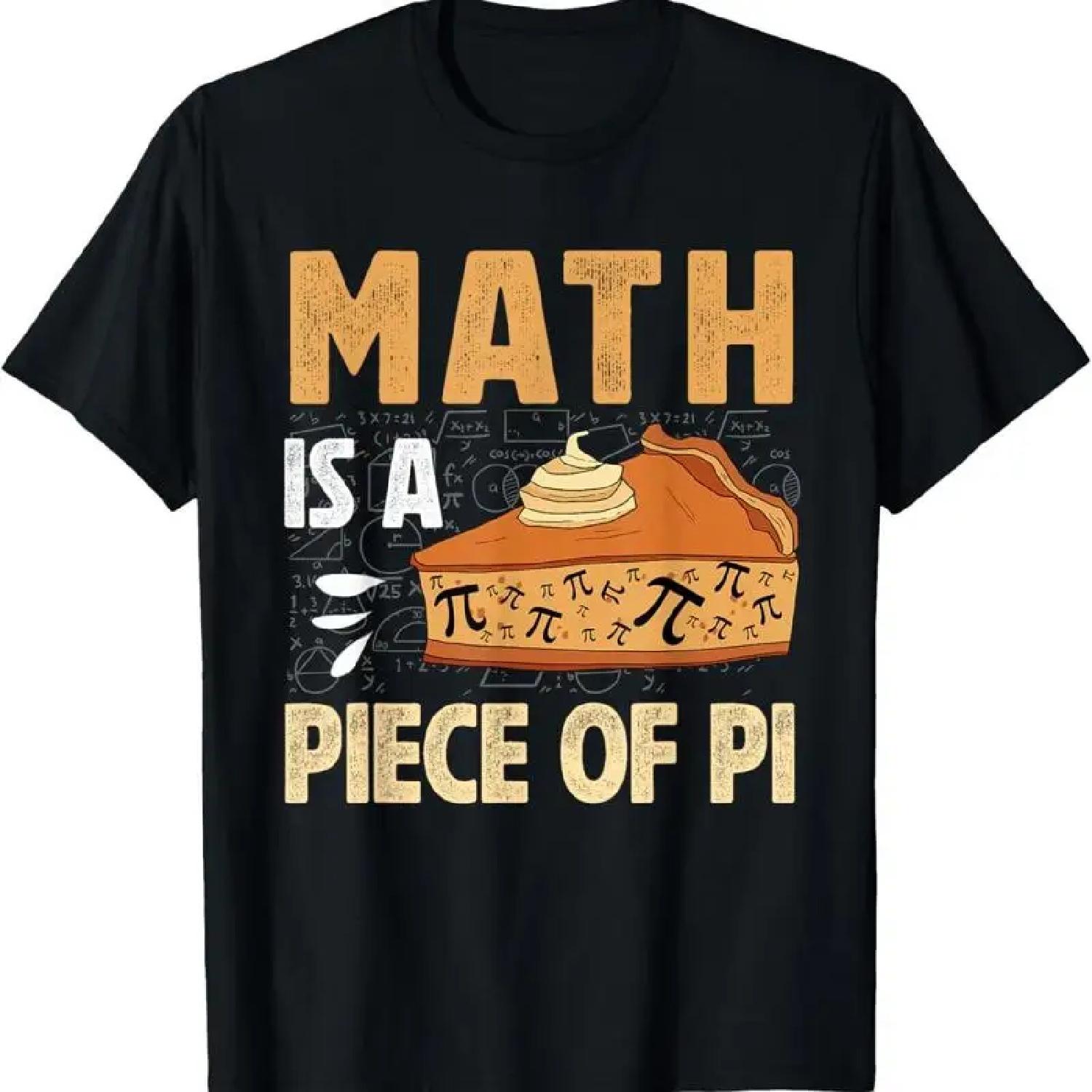 Math is a Piece of Pie Pi Day 3 14 Symbol Funny T Shirt XXXXXL разноцветный