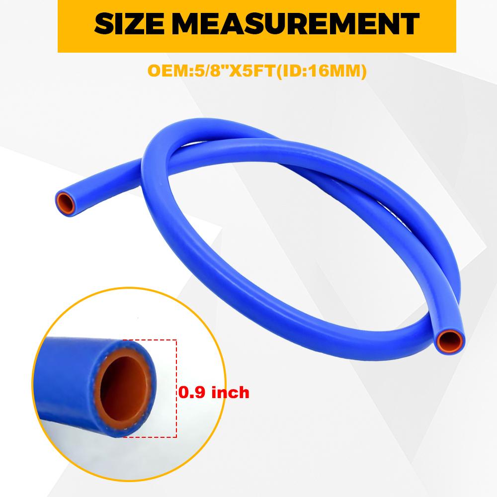 16mm Double Layer Silicone Hose Heat Resistant High Pressure Automobile Vacuum Warm Air Water Pipe Rubber Tube for Automotive