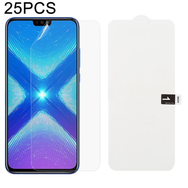 25 PCS Soft Hydrogel Film Full Cover Front Protector with Alcohol Cotton + Scratch Card for