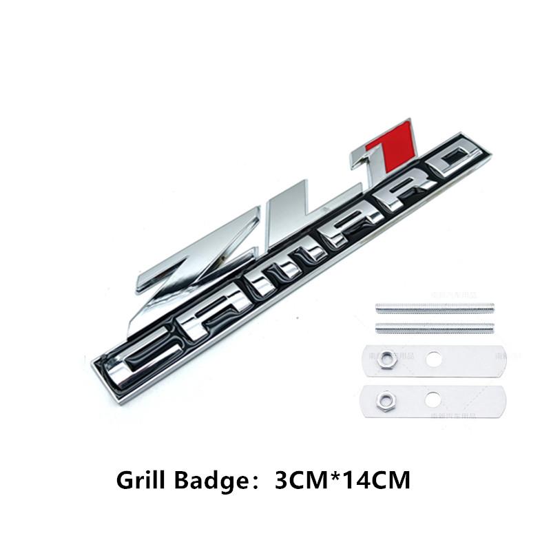 Metal ZL1 Grill Badge Car Rear Trunk Emblem ZL1 Decals Stickers Car Styling For Camaro Super Hornet Car Styling Auto Accessories