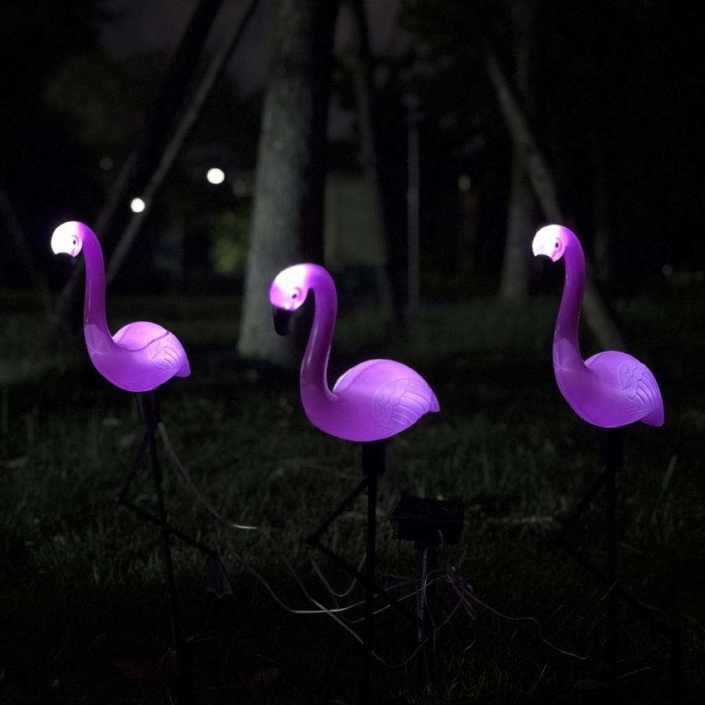 Outdoor Solar Flamingo Stake Light Waterproof Garden Lighting For Yard And Park