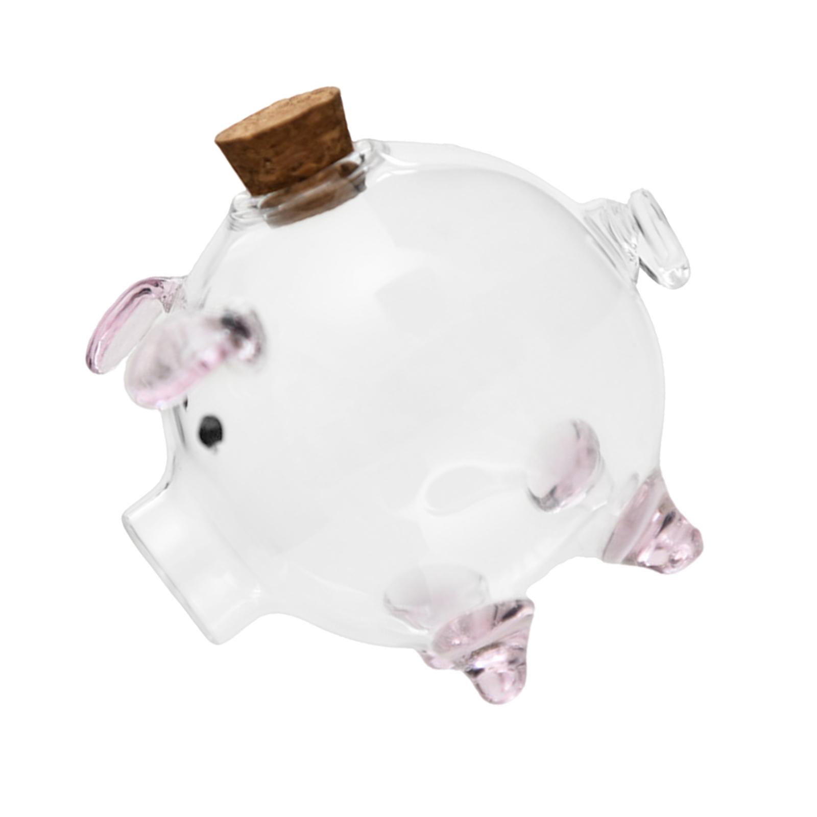 Glass Piggy Money Box Gold Bean Storage Jar For Cash And Coin Saving Lovely Money Jar For Decoration розовый
