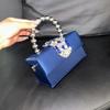 Shiny Diamond Square Bag Diamond Satin Pearl Gift Box Bag Handheld Messenger Bag Ladies Dinner Bag
