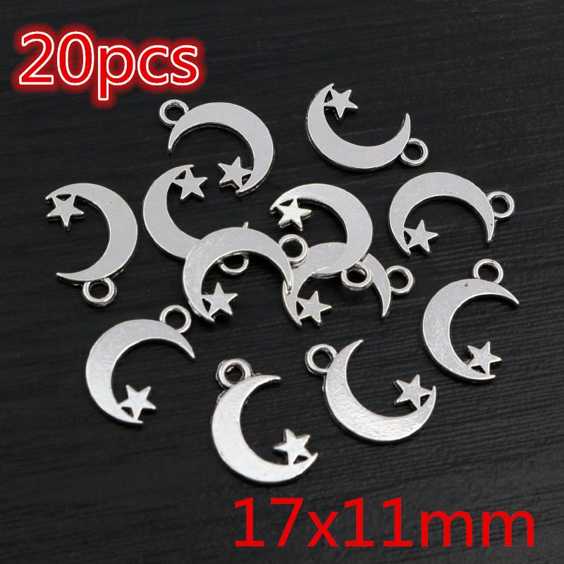 Neues Mode-Multi-Stil Antik Versilbert Bronze Mond Anhänger Metalllegierung Anhänger DIY Anhänger DIY Schmuckherstellung Zubehör