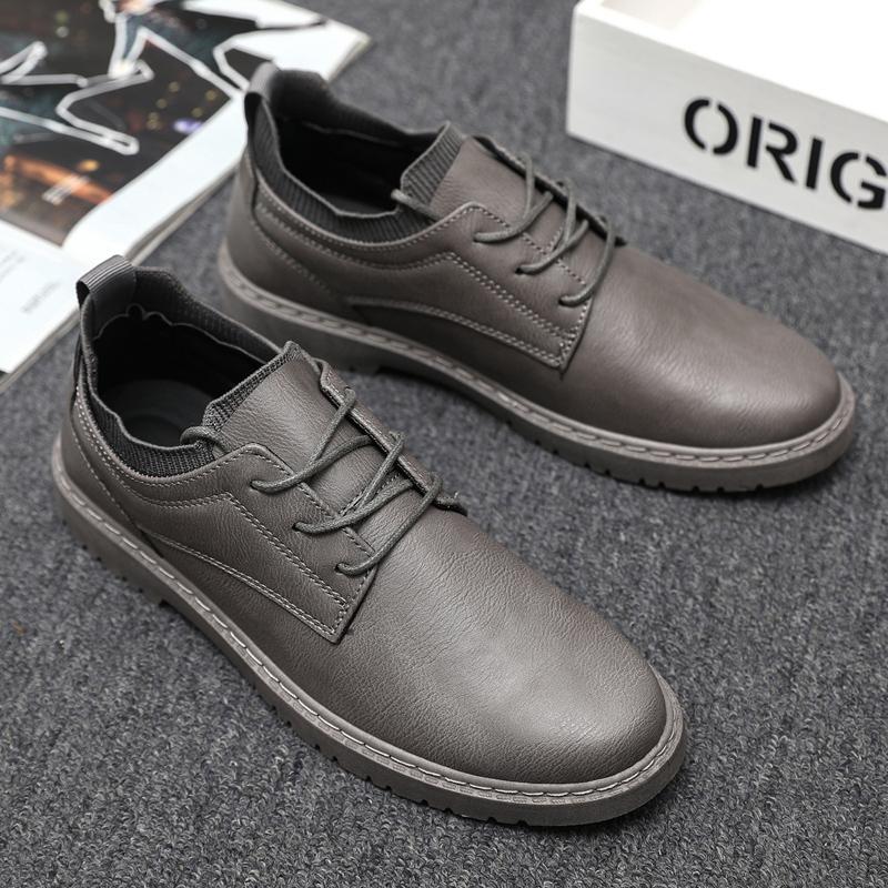Suit Spring and Autumn Business Dress Casual Shoes British Style Black Leather Shoes Soft Sole