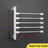 Bathroom Tools Punch-free Wall-mounted Rotating Towel Bath Towel Rack Space Aluminum Multi-layer Hanging Rod Rack For El Gym