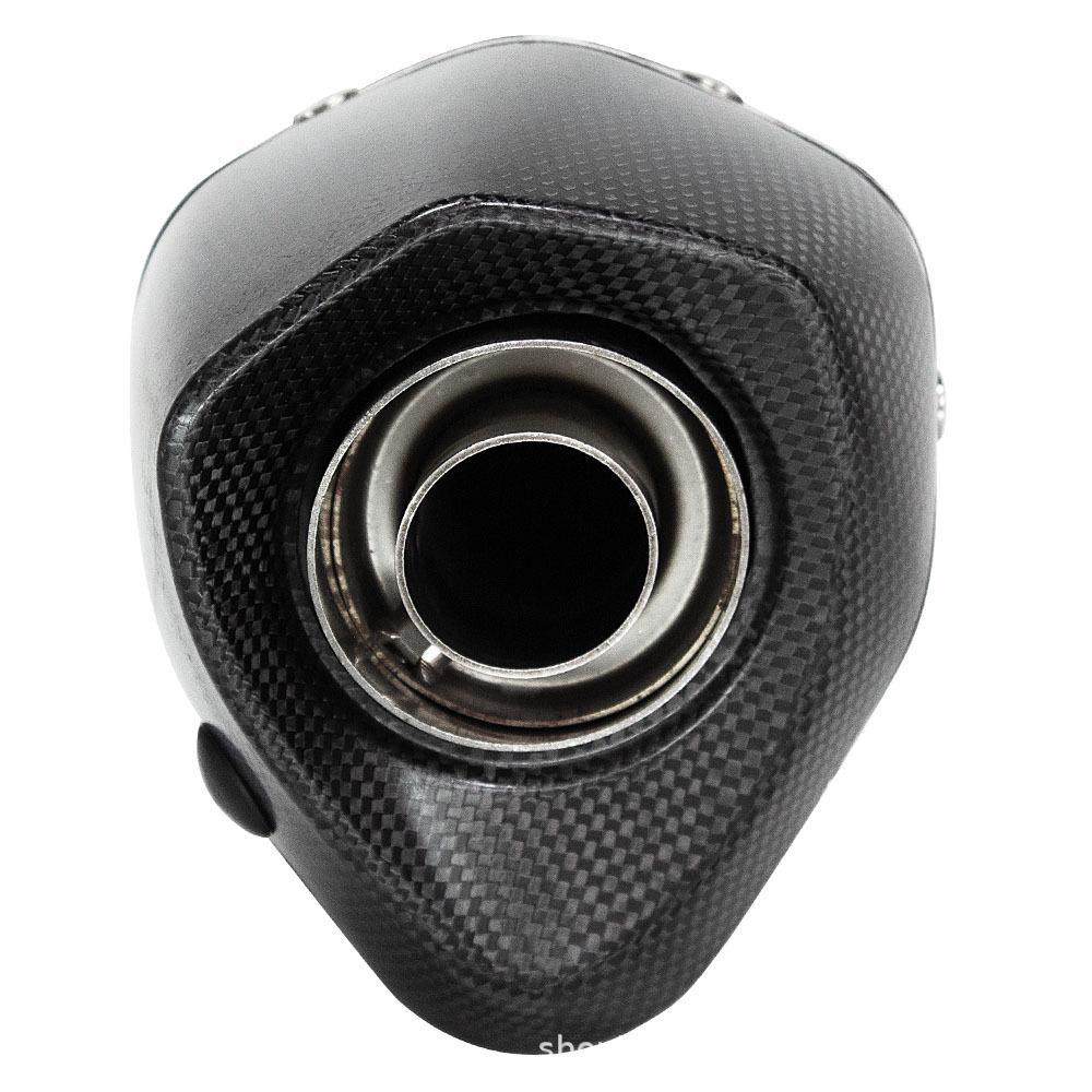 Motorcycle/Scooter Exhaust Pipe Mod: 470 Round Carbon Fiber Hexagon Tail, 51MM Diameter